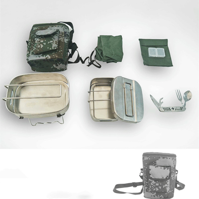 Camouflage Camping Cooking Set SS 304 For Outdoor Field Cooking