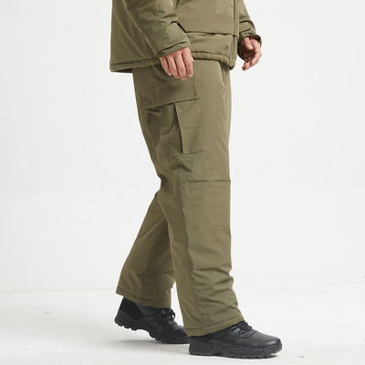 Military Style Winter Coat Cotton Lined Zipper Closure Green