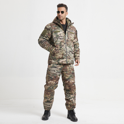 Military Style Winter Coat Cotton Lined Zipper Closure Green