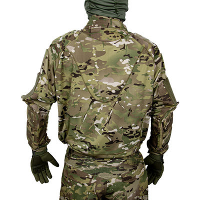 Vestito uniforme della rana di Wicking Multicam dell'umidità del cammuffamento militare su ordinazione tattico